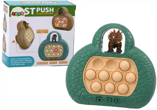 Gra Zręcznościowa pop It dinozaur konsola 4 tryby