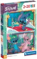 Clementoni. Puzzle 2x20. Super Kolor. Stitch - tantis.pl
