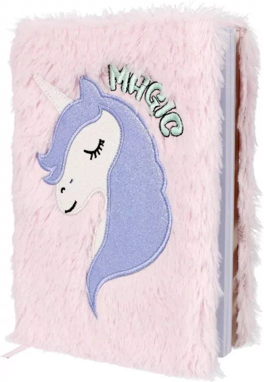 Notes pluszowy pastelowy A5 Unicorn - tantis.pl