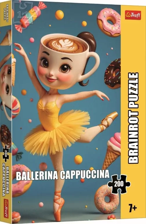 Puzzle 200 BrainRots Ballerina Cappuccina TREFL - tantis.pl