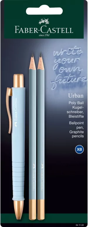 Długopis Poly Ball skyblue +2 ołówki FABER CASTELL - tantis.pl