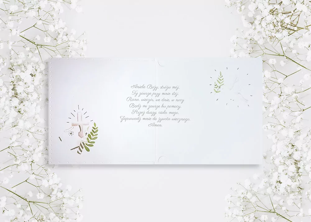 Karnet KW Chrzest Aniołek na chmurce - tantis.pl