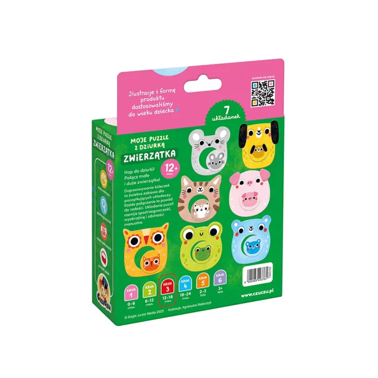 CzuCzu. Zwierzątka. Moje puzzle z dziurką. 12m+ - tantis.pl