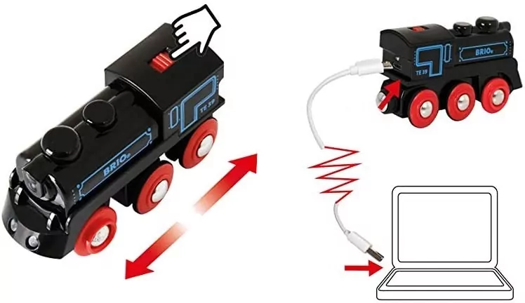 Lokomotywa klasyczna z USB. BRIO 33599 - tantis.pl