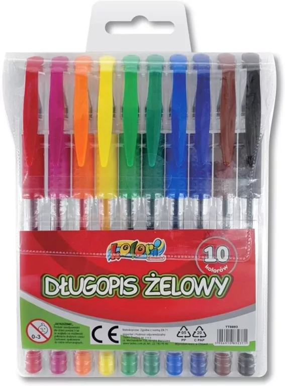 Długopis żelowy Penmate Kolori 10 kolorów - tantis.pl