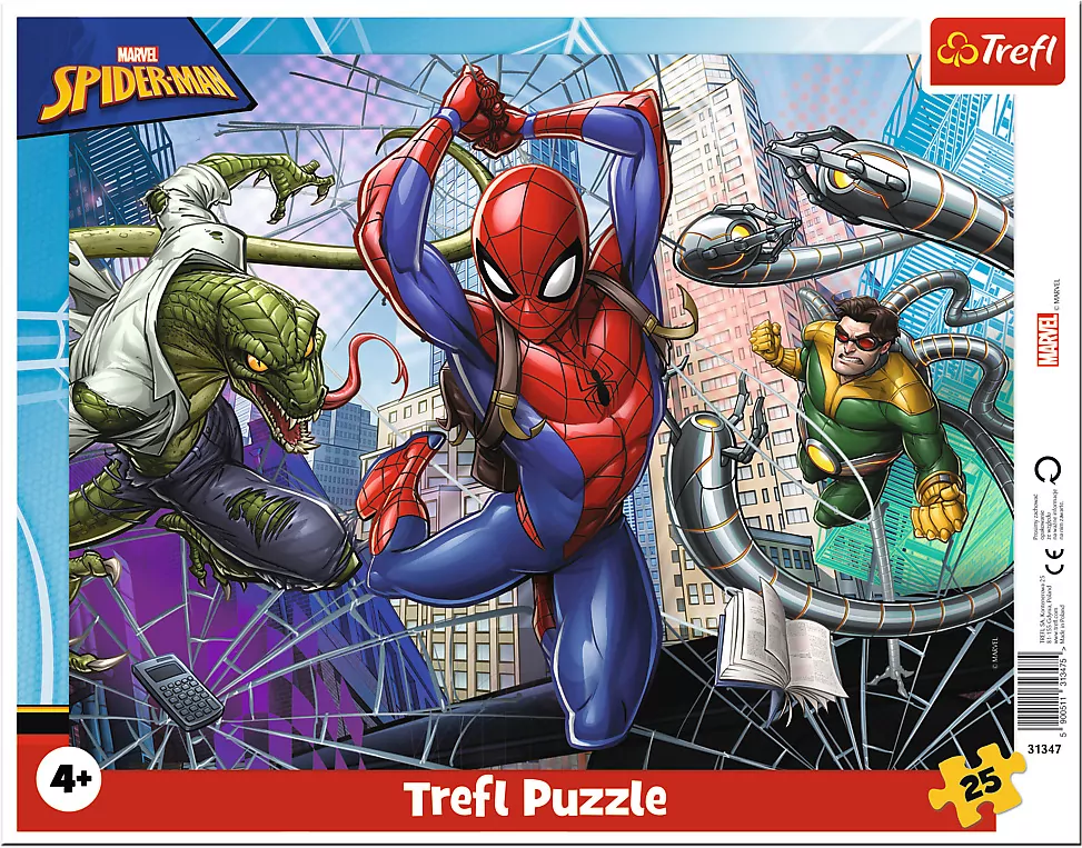 Puzzle ramkowe 25. Odważny Spiderman - tantis.pl