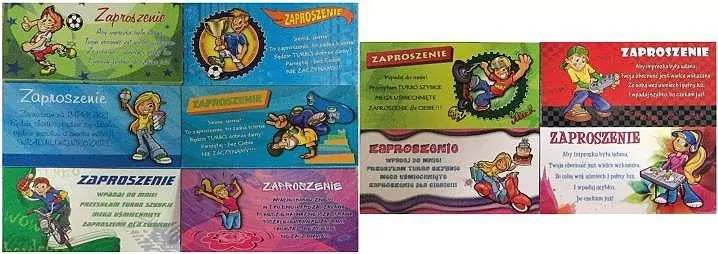 Zaproszenia Young Dziewczynka/Chłopiec 10 sztuk - tantis.pl