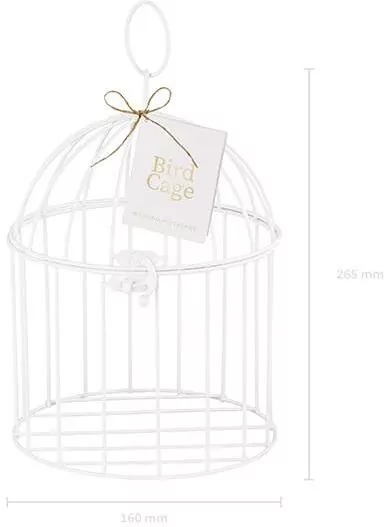 Klatka dekoracyjna 24 cm. Biała - tantis.pl