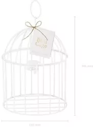 Klatka dekoracyjna 24 cm. Biała