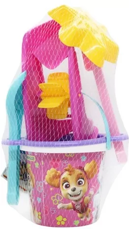 Paw Patrol. Komplet do piasku, 6 elementów różowy, mały - tantis.pl