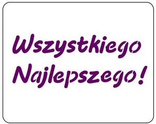 Szablon zmywalny Wszystkiego Najlepszego 12x15cm - tantis.pl