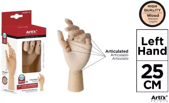 Model dłoni Lewa drew do nauki rysowania 25,5cm