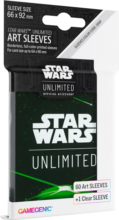 Gamegenic: Star Wars Unlimited - Art Sleeves - Card Back Green - tantis.pl