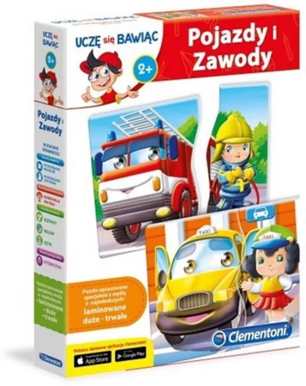 Pojazdy i zawody. Uczę się bawiąc. Brum Brum Puzzle - tantis.pl