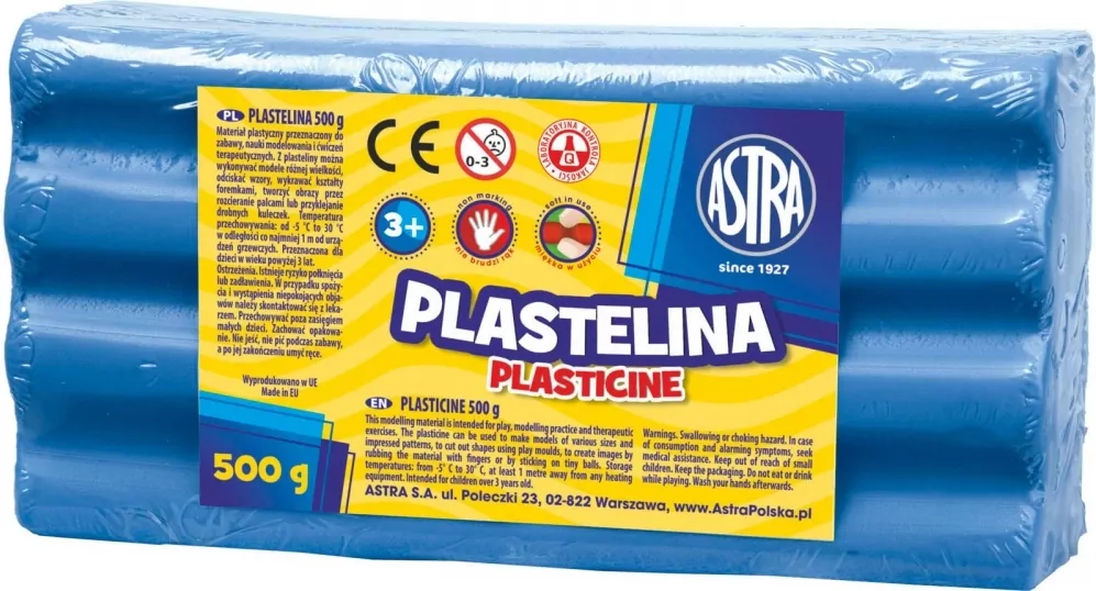 Astra. Plastelina 0.5kg, Niebieska - tantis.pl