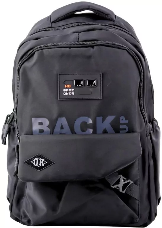 Plecak szkolny 6 kieszeni Back Up czarny 23L - tantis.pl