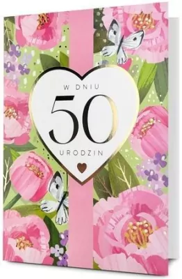 Karnet B6 Urodziny 50