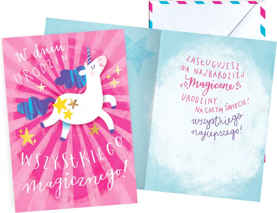 Karnet B6 Urodziny jednorożec - tantis.pl