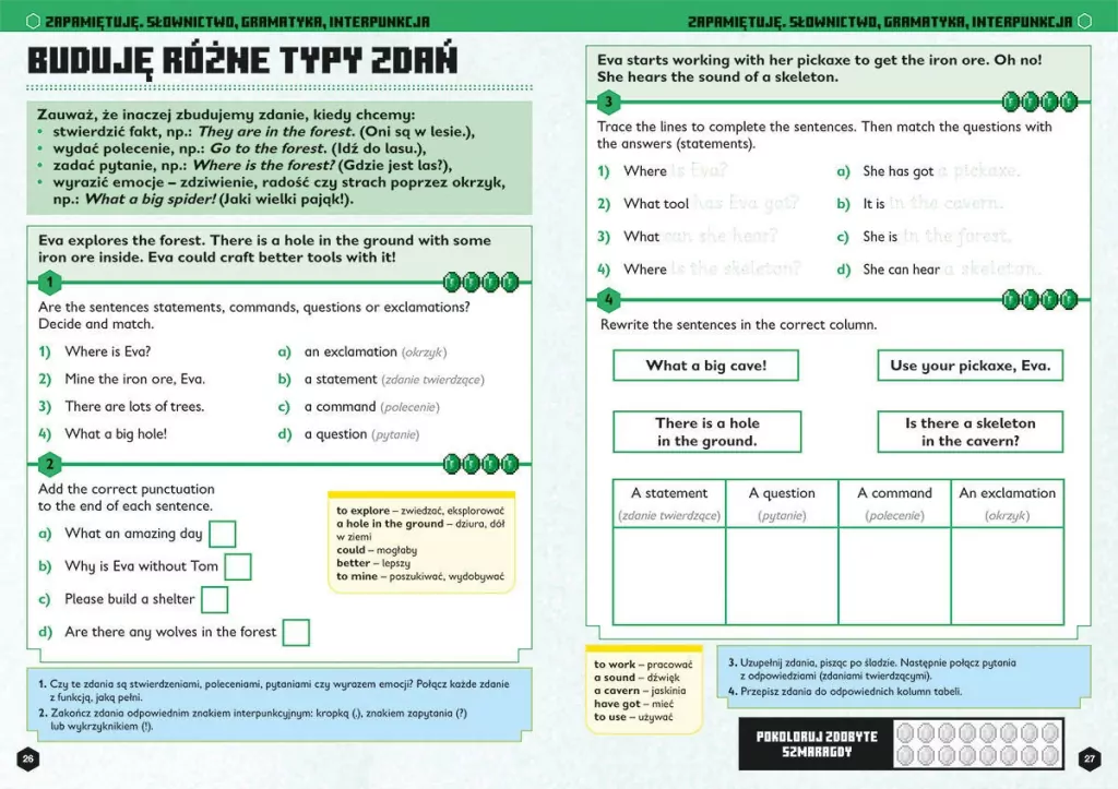 Język angielski. Megazadania 8+ Minecraft - tantis.pl