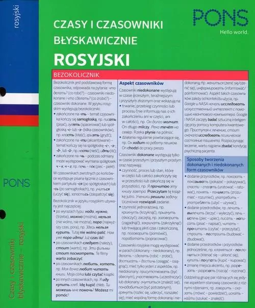 Rosyjski. Czasy i czasowniki błyskawicznie - tantis.pl