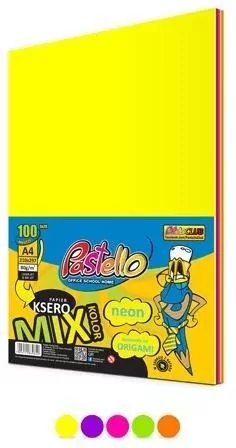 Papier ksero A4 75g 5 kolorów 100 arkuszy neon - tantis.pl