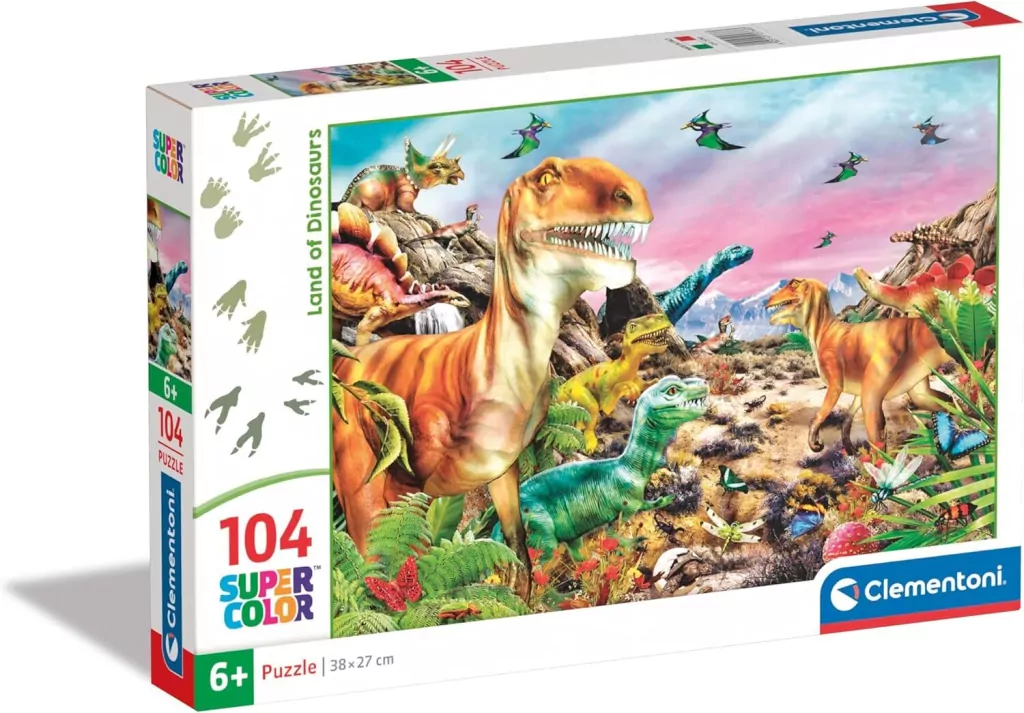 Puzzle 104. Super Kolor. Land of Dinosaurs. 25768 - tantis.pl