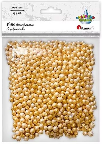Kulki styropianowe 5/7mm złote - tantis.pl