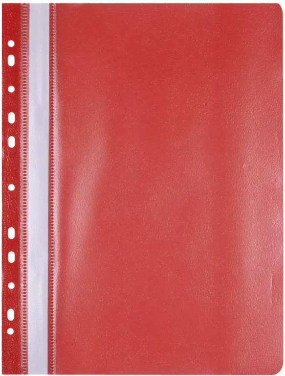 Skoroszyt A4 PP wpinany czerwony (25szt) - tantis.pl