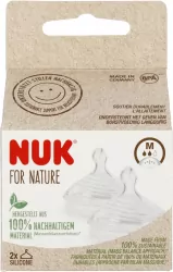 NUK. For Nature. Smoczki do butelki silikonowe. 2 sztuki