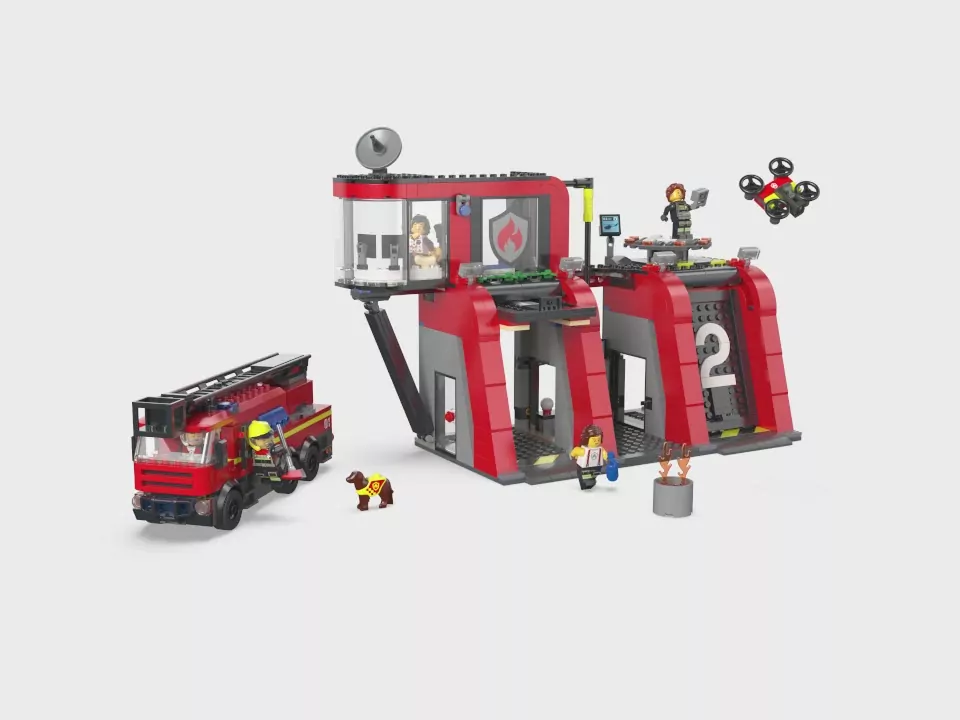 LEGO® City. Remiza strażacka z wozem 60414 - tantis.pl