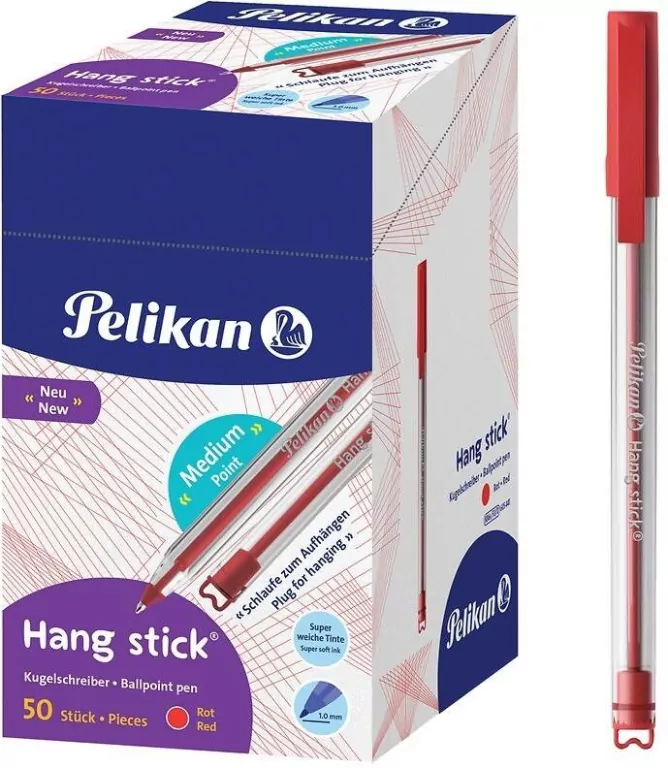 Długopis Hang Stick czerwony (50szt) - tantis.pl