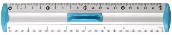 Linijka aluminiowa 20cm. Niebieska - tantis.pl