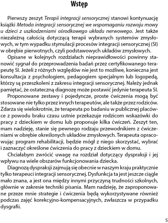 Terapia integracji sensorycznej. Zeszyt 1 - tantis.pl