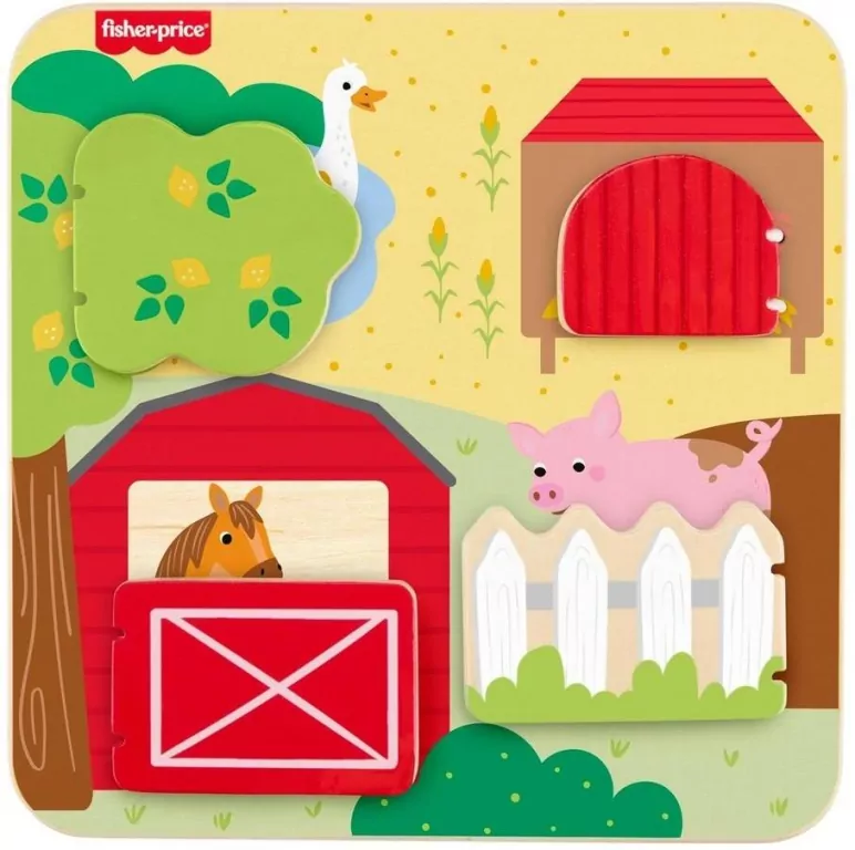 Fisher-Price. Drewniana tablica A Kuku - tantis.pl