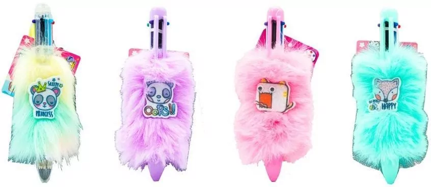 Długopis 6-kolorowy plusz mix CUTIE CREW - tantis.pl