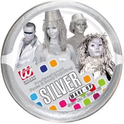 Farba do makijażu srebrna