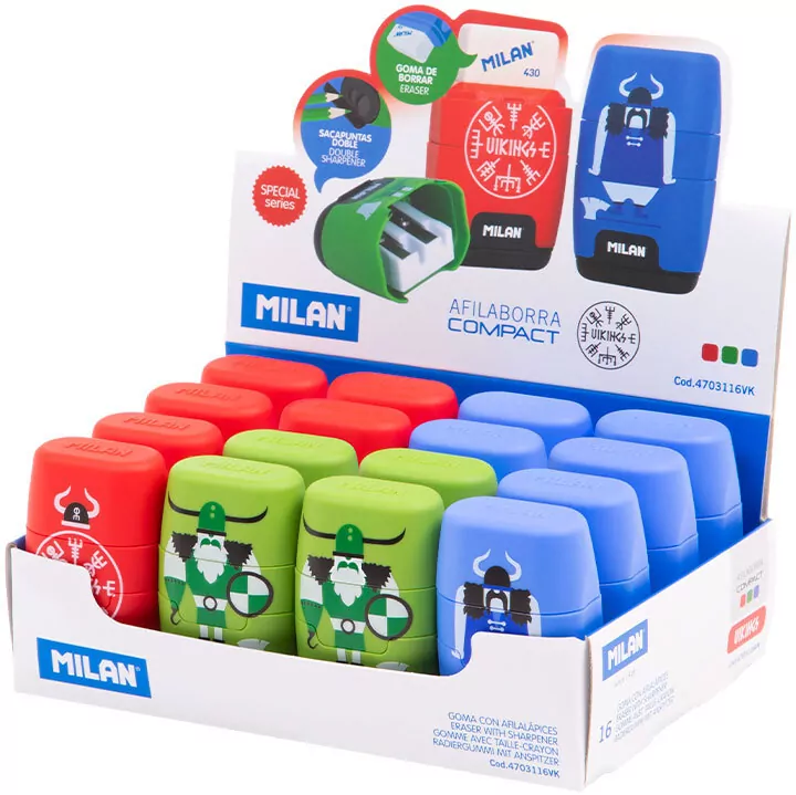 Temperówko-gumka Compact Vikings  MILAN - tantis.pl