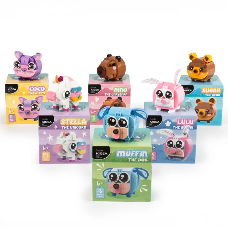Klocki snapets pies niebieski KIDEA - tantis.pl