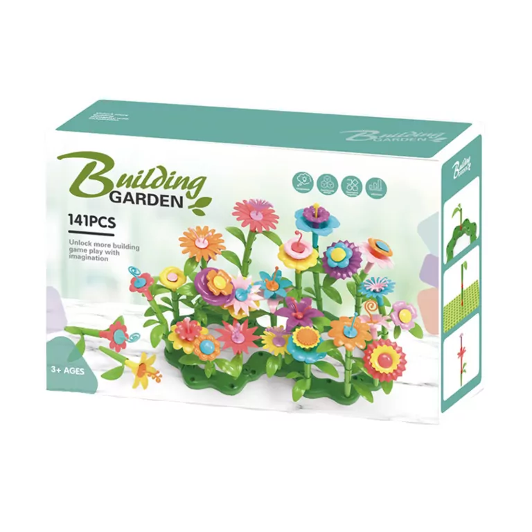Kwiaty w ogrodzie. Klocki konstrukcyjne 141el - tantis.pl