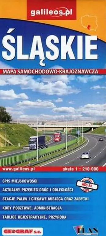 Mapa samochodowo-kraj. - Śląskie 1: 210 000 - tantis.pl