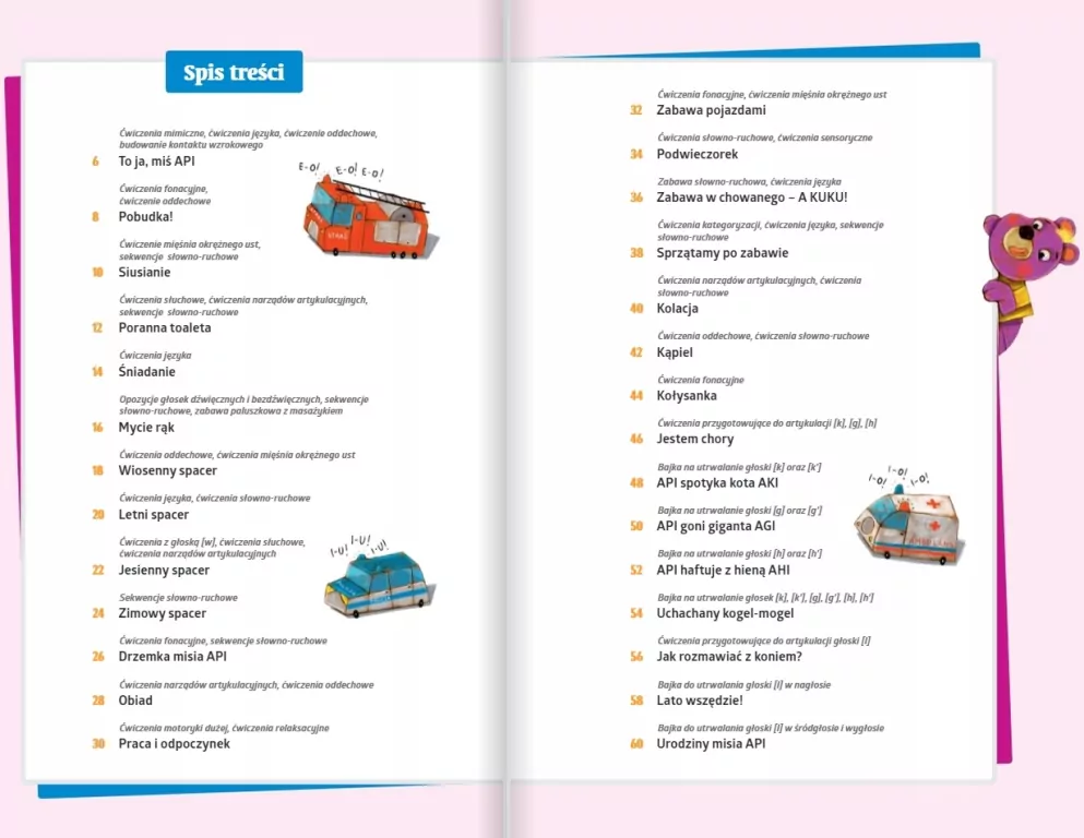 Bajki logopedyczne misia API. 2-4 lat. Ładnie składnie - tantis.pl