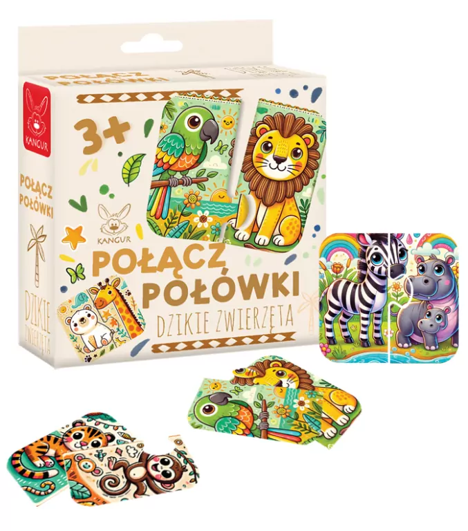 Połącz Połówki. Dzikie Zwierzęta - tantis.pl