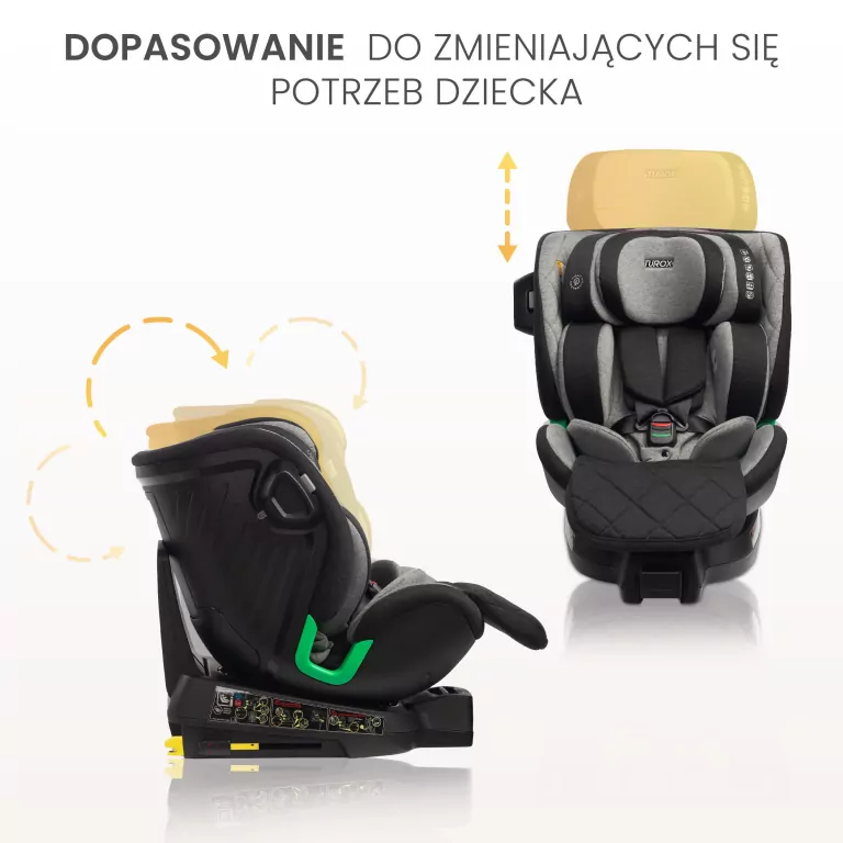 Caretero Fotelik Turox I-Size grafit (40-150cm) - tantis.pl