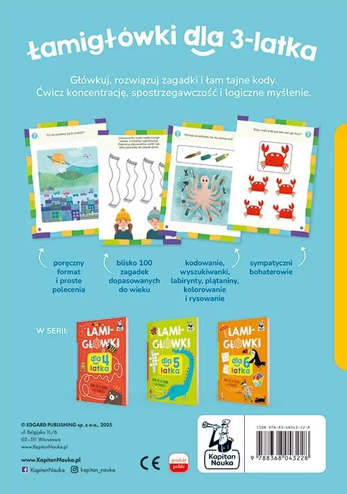 Kapitan Nauka Łamigłówki dla 3-latka - tantis.pl