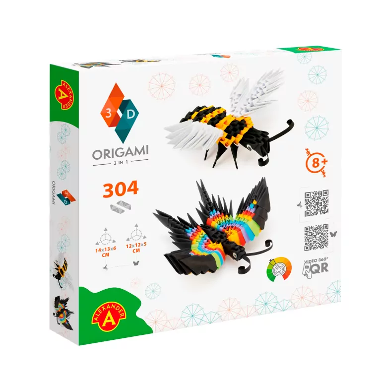 Origami 3D - 2 w 1: motyl i pszczoła - tantis.pl