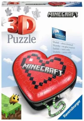 Puzzle 54, 3D. Serce Minecraft