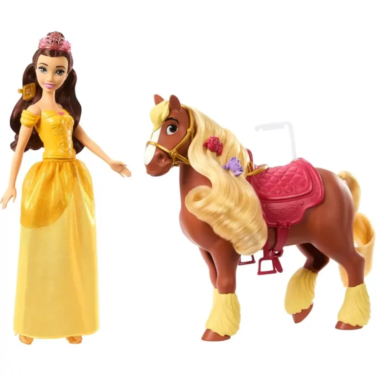 Disney Lalka Księżniczka Bella z koniem Phillippe - tantis.pl