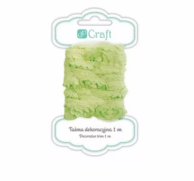 DpCraft. Taśma dekoracyjna lime 1m - tantis.pl