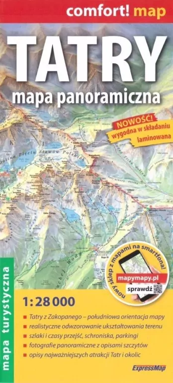 Comfort! map - Tatry 1:28 000 w.2025 - tantis.pl