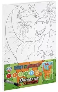 Malowanie po numerach Dino pomarańczowa - tantis.pl